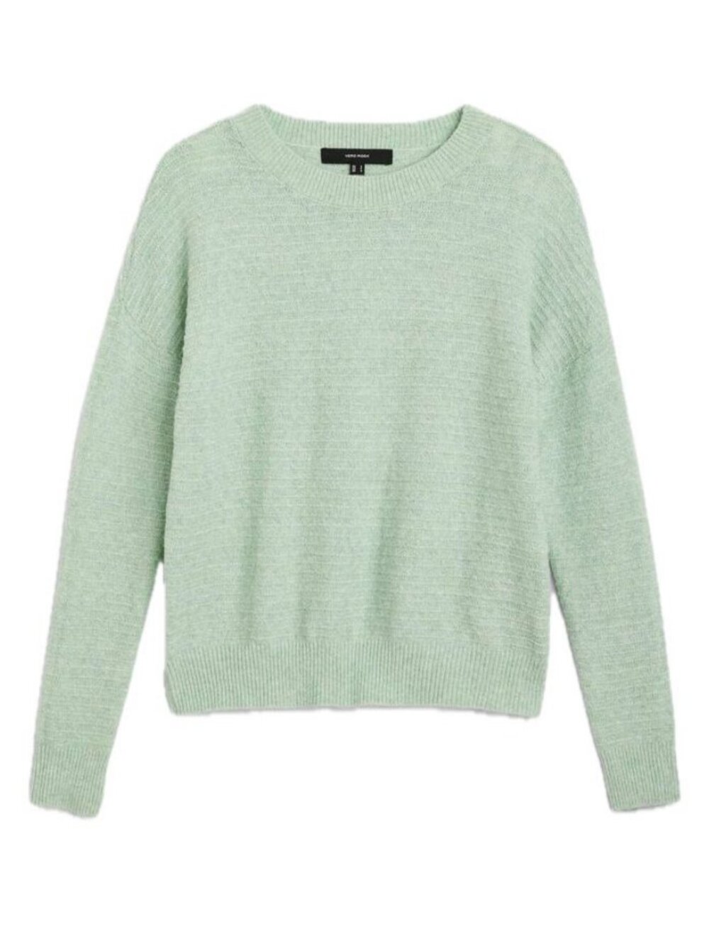 Vero Moda Sadella Textured Crewneck Sweater | Mint Green | XL